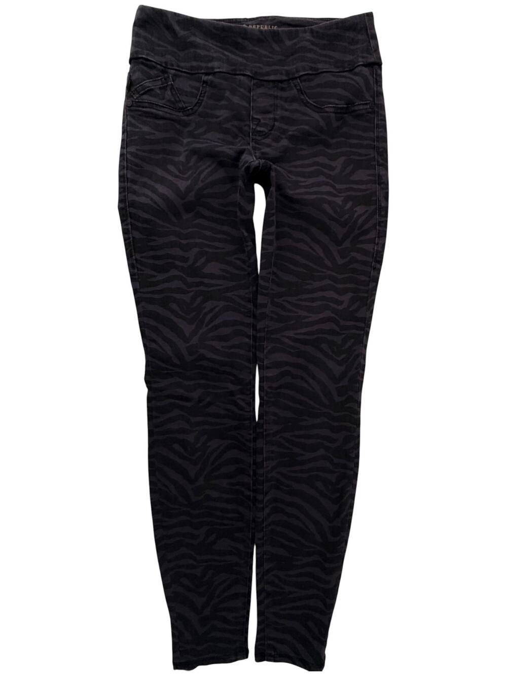 Rock & Republic Fever Jeans Women's 6 Black Cotton Stretch Striped